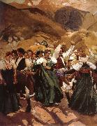 Joaquin Sorolla Huo Da folk dance Aragon oil